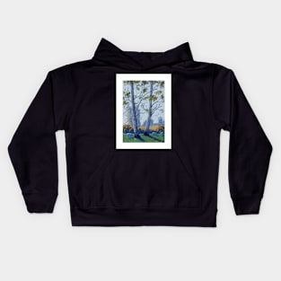 Gum Trees in the Afternoon - Oil on Board Kids Hoodie